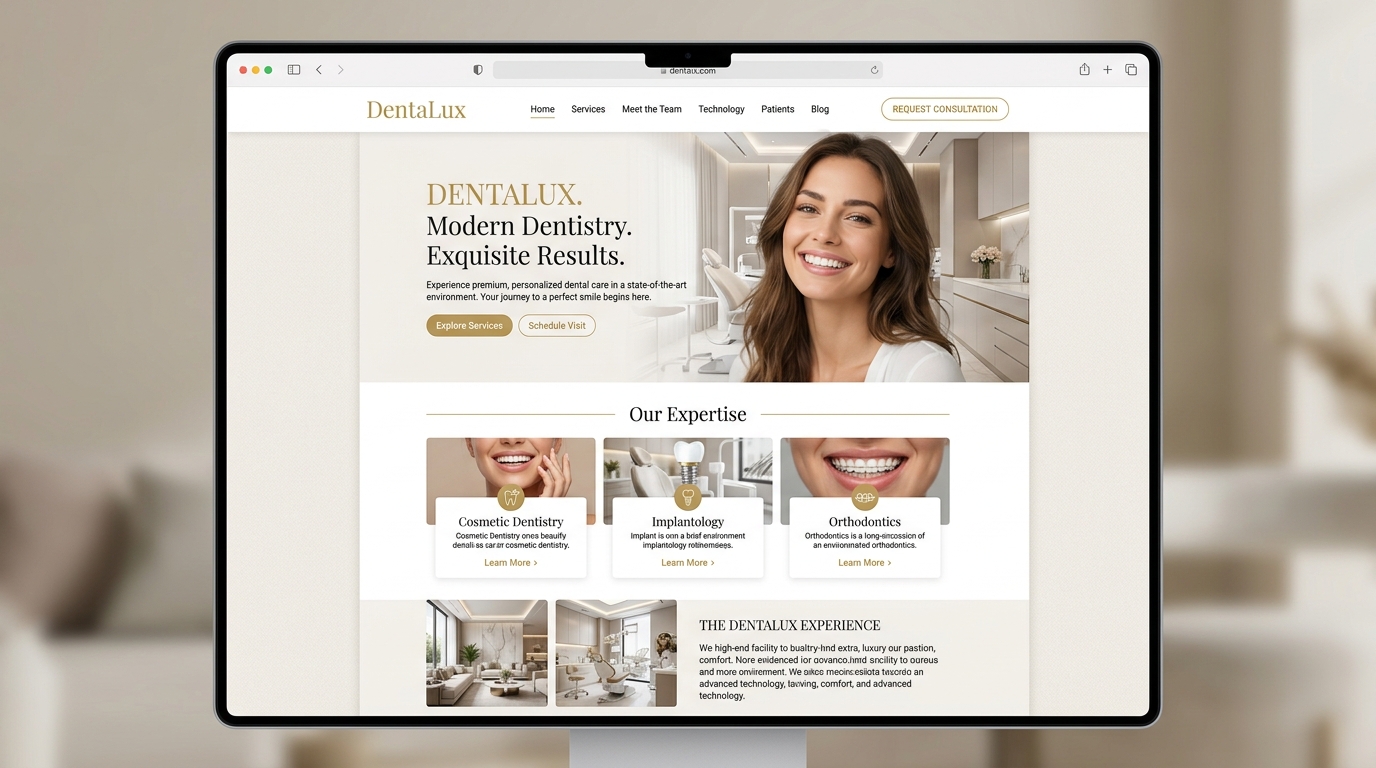 Web de DentaLux clínica dental