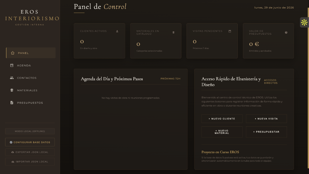 Eros CRM Agenda